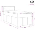 vidaXL Posteľ boxspring s matracom Tmavosivá 90 x 190 cm Látka – Obrázok 10