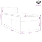 vidaXL Posteľ boxspring s matracom Tmavohnedá 90 x 200 cm Látka – Obrázok 10