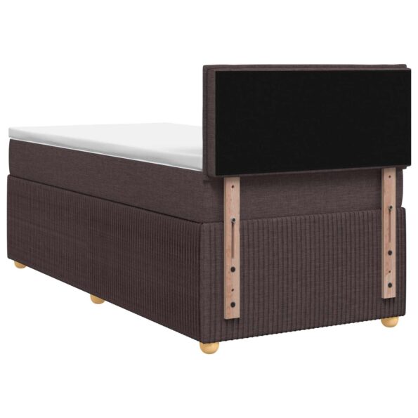 vidaXL Posteľ boxspring s matracom Tmavohnedá 90 x 200 cm Látka – Obrázok 7
