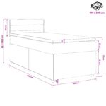 vidaXL Posteľ boxspring s matracom Sivohnedá 100 x 200 cm Látka – Obrázok 11