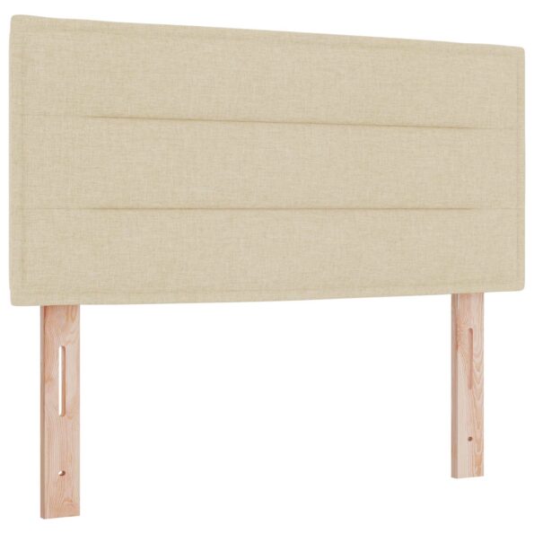 vidaXL Posteľ boxspring s matracom Krémová 100 x 200 cm Látka – Obrázok 3