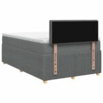 vidaXL Posteľ boxspring s matracom Tmavosivá 120 x 190 cm Látka – Obrázok 8