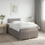 vidaXL Posteľ boxspring s matracom Sivohnedá 120 x 190 cm Látka