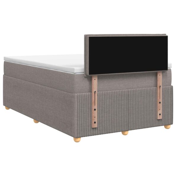 vidaXL Posteľ boxspring s matracom Sivohnedá 120 x 190 cm Látka – Obrázok 8