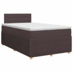 vidaXL Posteľ boxspring s matracom Tmavohnedá 120 x 200 cm Látka – Obrázok 2