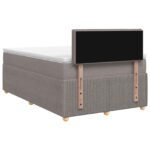 vidaXL Posteľ boxspring s matracom Sivohnedá 120 x 200 cm Látka – Obrázok 8