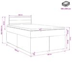 vidaXL Posteľ boxspring s matracom Krémová 120 x 200 cm Látka – Obrázok 10