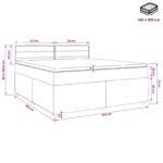 vidaXL Posteľ boxspring s matracom Tmavohnedá 140 x 190 cm Látka – Obrázok 10