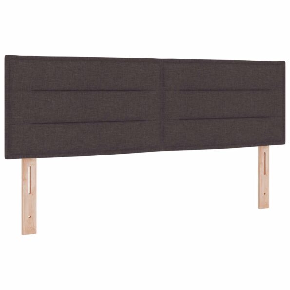 vidaXL Posteľ boxspring s matracom Tmavohnedá 140 x 190 cm Látka – Obrázok 3