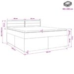 vidaXL Posteľ boxspring s matracom Modrá 160 x 200 cm Látka – Obrázok 10