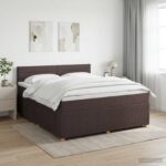 vidaXL Posteľ boxspring s matracom Tmavohnedá 180 x 200 cm Látka