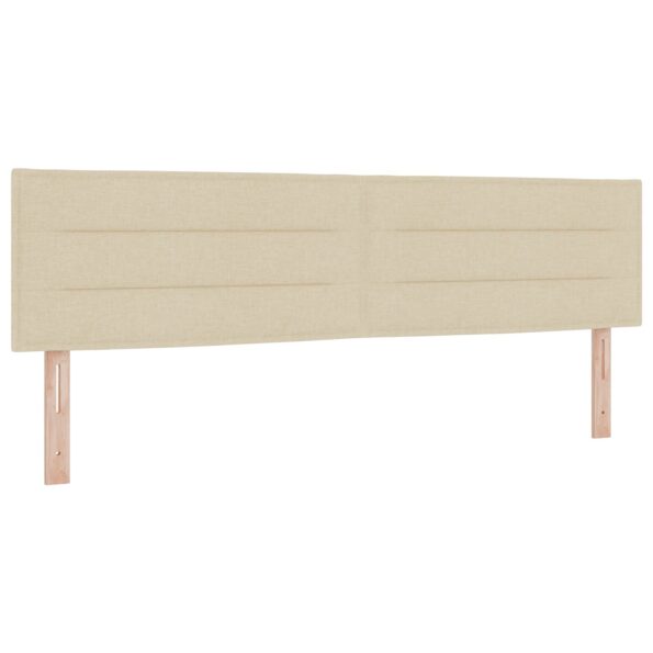 vidaXL Posteľ boxspring s matracom Krémová 180 x 200 cm Látka – Obrázok 3