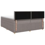 vidaXL Posteľ boxspring s matracom Sivohnedá 200 x 200 cm Látka – Obrázok 7