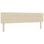 vidaXL Posteľ boxspring s matracom Krémová 200 x 200 cm Látka – Obrázok 3