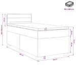 vidaXL Posteľ s boxspringom a matracom a LED Sivohnedá 90 x 190 cm – Obrázok 11