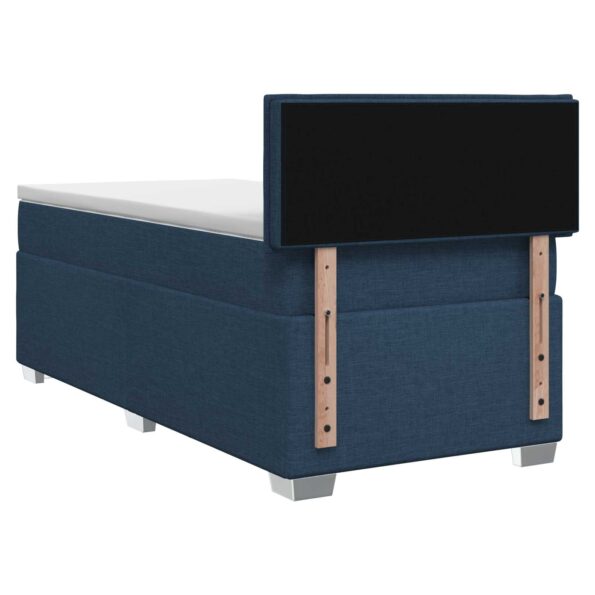 vidaXL Posteľ s boxspringom a matracom a LED Modrá 90 x 190 cm Látka – Obrázok 7