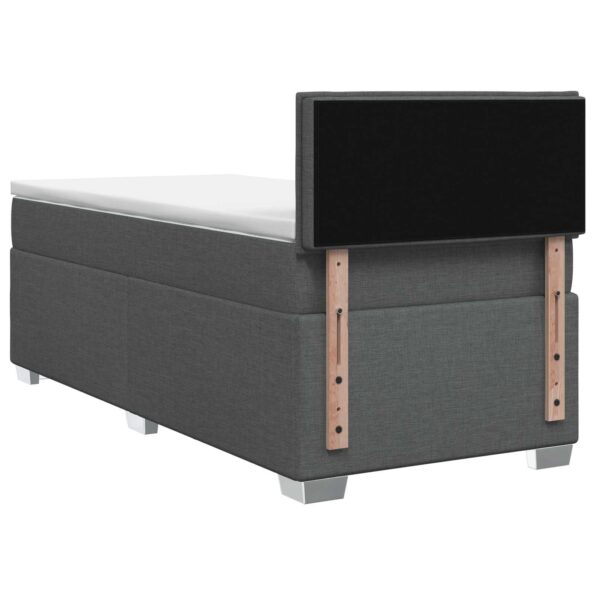 vidaXL Posteľ s boxspringom a matracom a LED Tmavosivá 90 x 200 cm – Obrázok 7