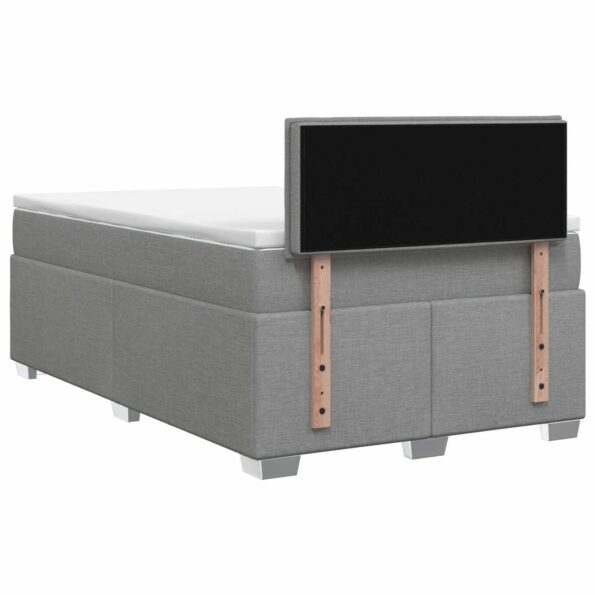 vidaXL Posteľ s boxspringom a matracom a LED Svetlosivá 120 x 190 cm – Obrázok 9