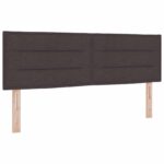 vidaXL Posteľ s boxspringom a matracom a LED Tmavohnedá 140 x 190 cm – Obrázok 3
