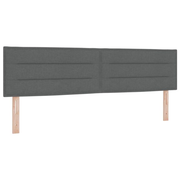 vidaXL Posteľ s boxspringom a matracom a LED Tmavosivá 180 x 200 cm – Obrázok 3