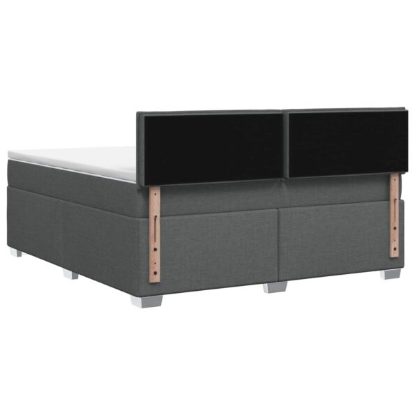 vidaXL Posteľ s boxspringom a matracom a LED Tmavosivá 180 x 200 cm – Obrázok 7