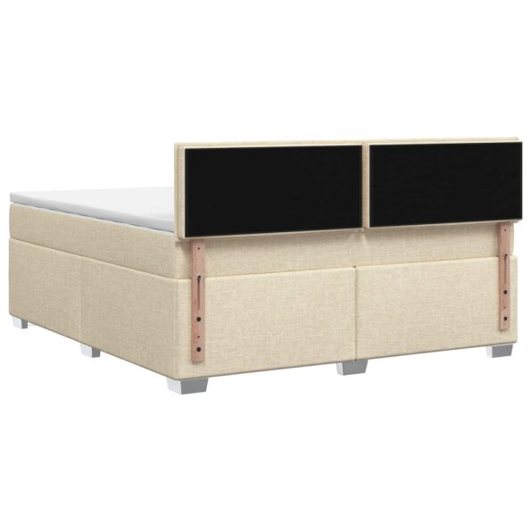 vidaXL Posteľ s boxspringom a matracom a LED Krémová 180 x 200 cm – Obrázok 7