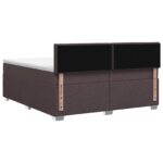 vidaXL Posteľ s boxspringom a matracom a LED Tmavohnedá 200 x 200 cm – Obrázok 7