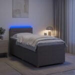 vidaXL Posteľ boxspring s matracom Sivohnedá 90 x 190 cm Látka – Obrázok 12