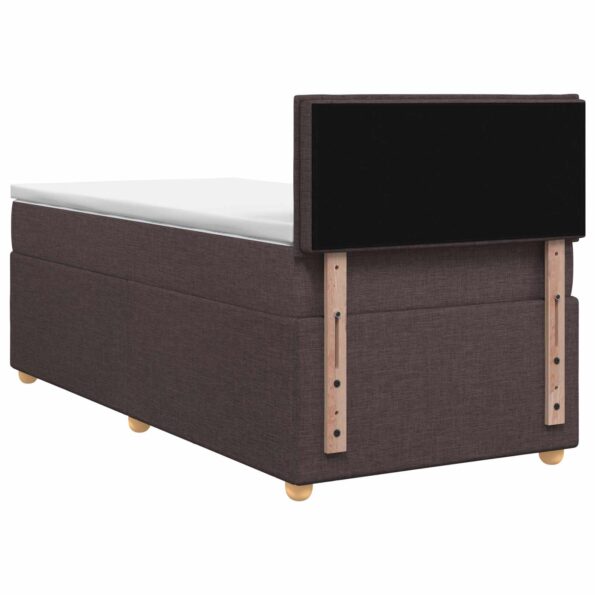 vidaXL Posteľ boxspring s matracom Tmavohnedá 90 x 200 cm Látka – Obrázok 7