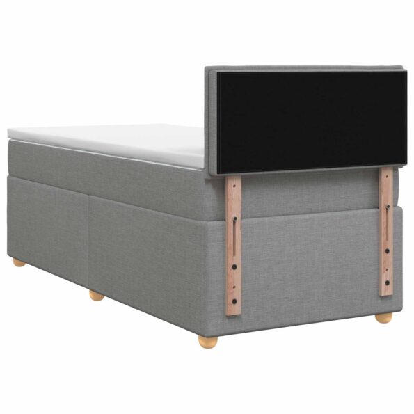 vidaXL Posteľ boxspring s matracom Svetlosivá 100 x 200 cm Látka – Obrázok 9