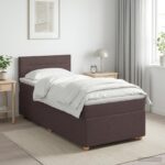 vidaXL Posteľ boxspring s matracom Tmavohnedá 100 x 200 cm Látka – Obrázok 4