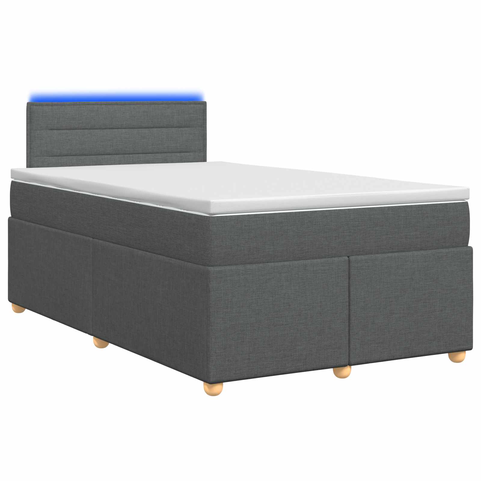 3452388_1.jpg vidaXL Posteľ boxspring s matracom Tmavosivá 120 x 200 cm Látka – Obrázok 1