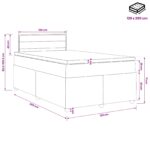 vidaXL Posteľ boxspring s matracom Krémová 120 x 200 cm Látka – Obrázok 11