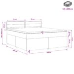 vidaXL Posteľ boxspring s matracom Tmavohnedá 140 x 200 cm Látka – Obrázok 11