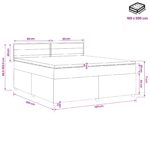 vidaXL Posteľ boxspring s matracom Tmavohnedá 160 x 200 cm Látka – Obrázok 13
