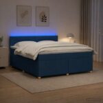 vidaXL Posteľ boxspring s matracom Modrá 160 x 200 cm Látka – Obrázok 13