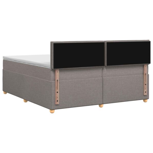 vidaXL Posteľ boxspring s matracom Sivohnedá 200 x 200 cm Látka – Obrázok 7