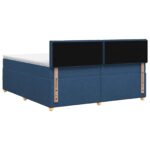 vidaXL Posteľ boxspring s matracom Modrá 200 x 200 cm Látka – Obrázok 9