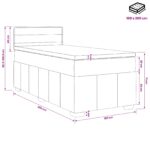 vidaXL Posteľ boxspring s matracom Tmavohnedá 100 x 200 cm Látka – Obrázok 13