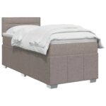 vidaXL Posteľ boxspring s matracom Sivohnedá 100 x 200 cm Látka – Obrázok 3