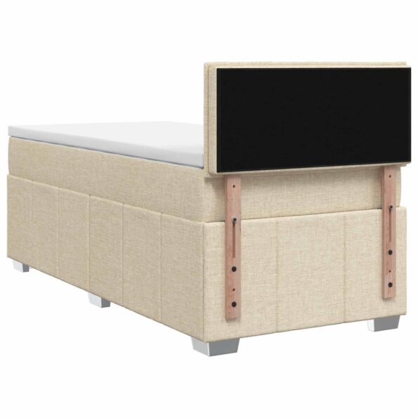 vidaXL Posteľ boxspring s matracom Krémová 100 x 200 cm Látka – Obrázok 7