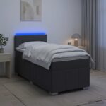 vidaXL Posteľ boxspring s matracom Tmavosivá 100 x 200 cm Látka – Obrázok 13