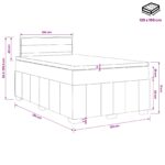 vidaXL Posteľ boxspring s matracom Tmavohnedá 120 x 190 cm Látka – Obrázok 13