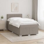 vidaXL Posteľ boxspring s matracom Sivohnedá 120 x 190 cm Látka – Obrázok 4