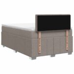 vidaXL Posteľ boxspring s matracom Sivohnedá 120 x 190 cm Látka – Obrázok 7