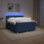 vidaXL Posteľ boxspring s matracom Modrá 140 x 200 cm Látka