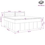 vidaXL Posteľ boxspring s matracom Tmavohnedá 160 x 200 cm Látka – Obrázok 13
