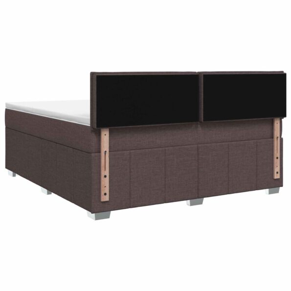 vidaXL Posteľ boxspring s matracom Tmavohnedá 160 x 200 cm Látka – Obrázok 9