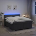 vidaXL Posteľ boxspring s matracom Tmavosivá 180 x 200 cm Látka – Obrázok 12
