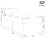 vidaXL Posteľ boxspring s matracom Sivohnedá 90 x 190 cm Látka – Obrázok 11